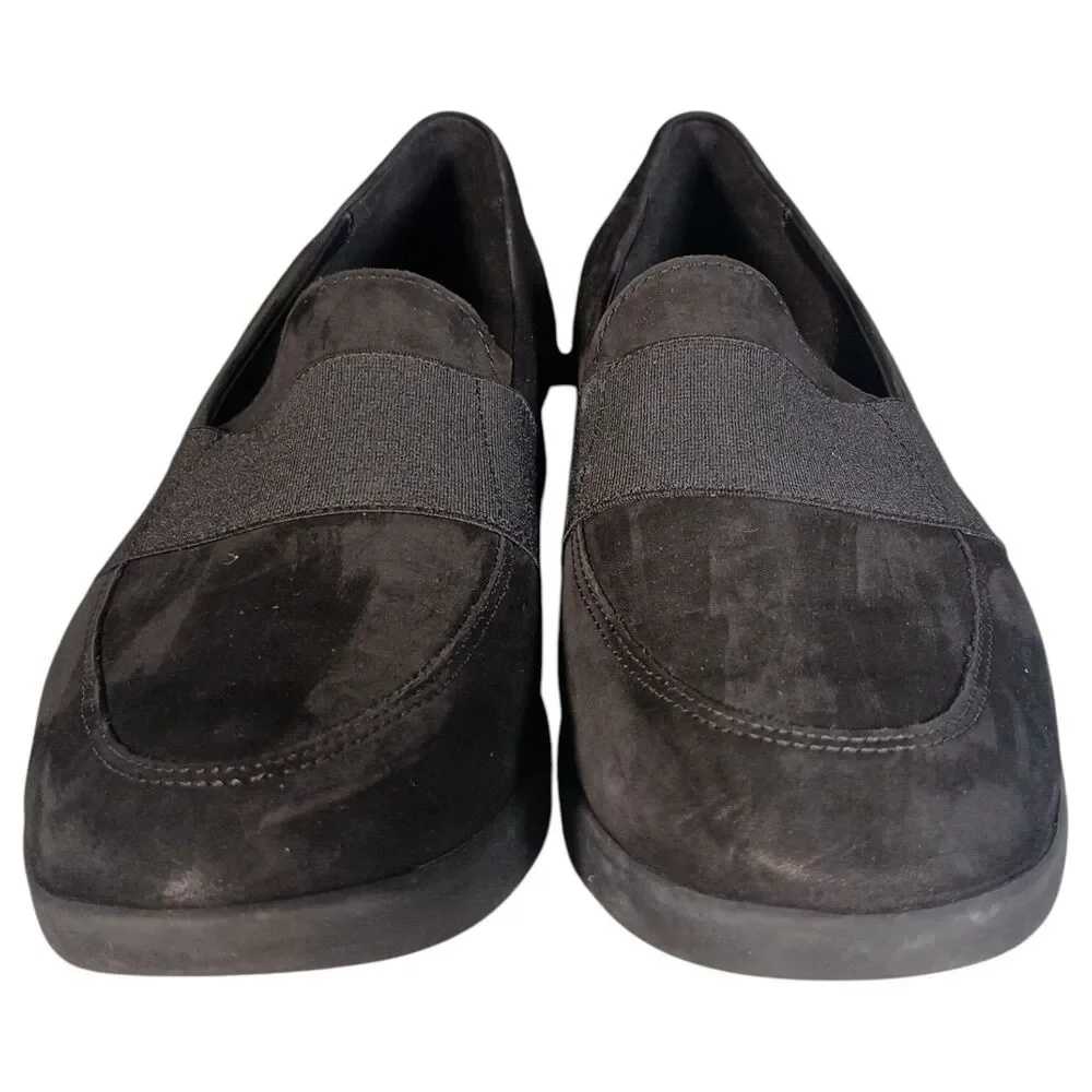 Mephisto Debby  Loafers Women's 8 Black Suede Slip On Comfort Shoes
